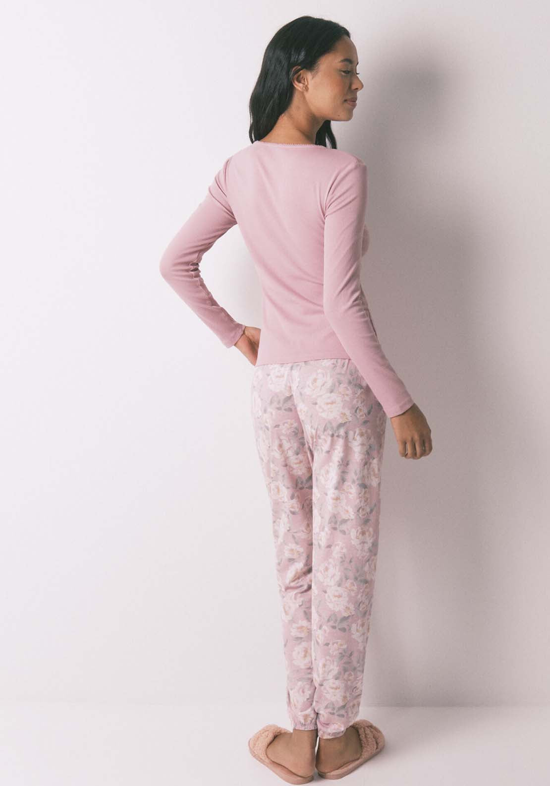 Long Sleeves Long Pant Pyjama - Pink