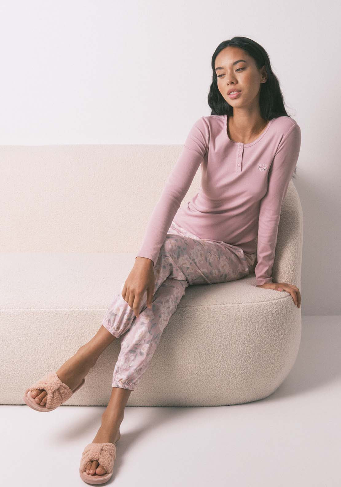 Long Sleeves Long Pant Pyjama - Pink