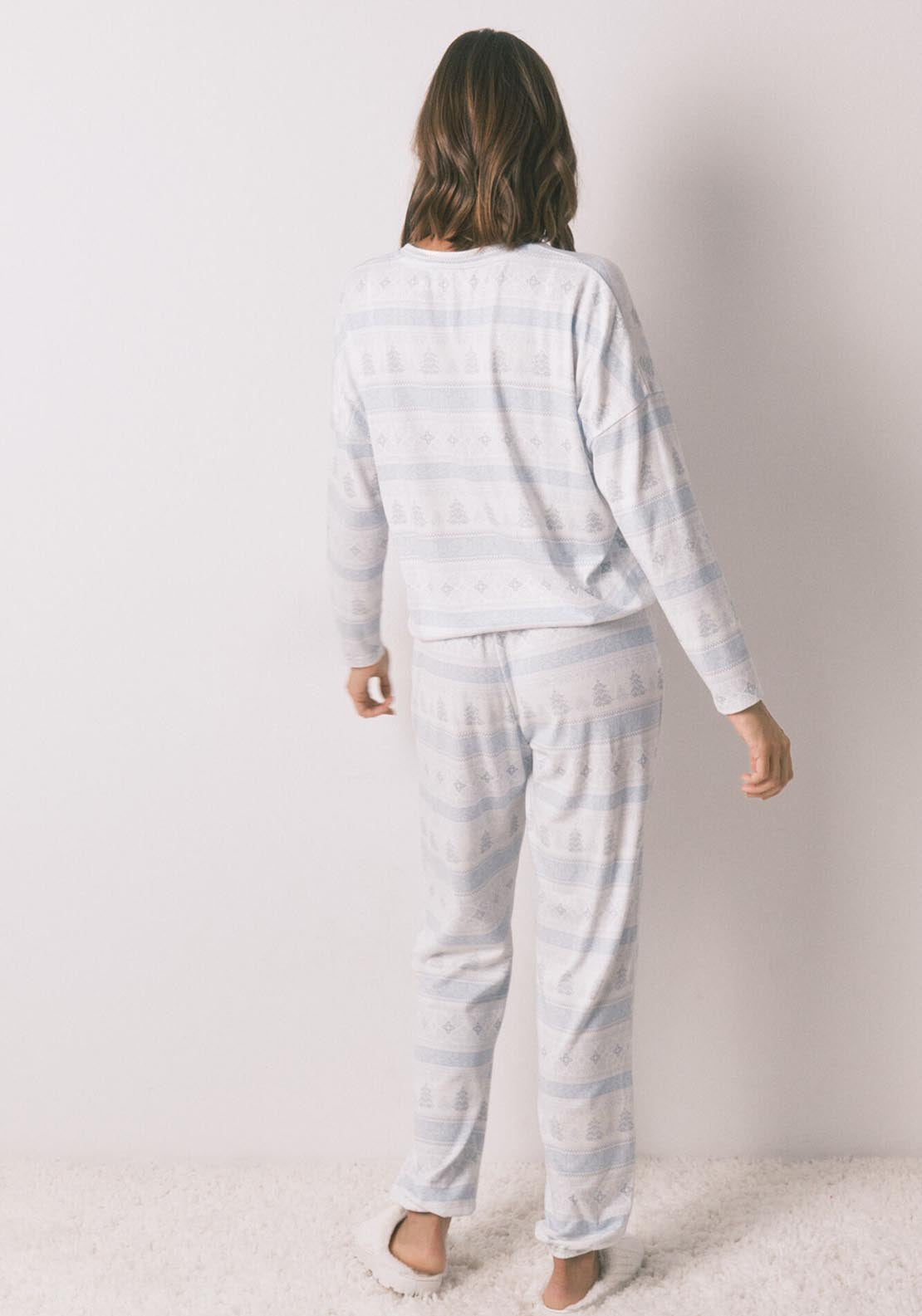 Womensecret Long Sleeves Long Pant Pyjama - Blue 2 Shaws Department Stores