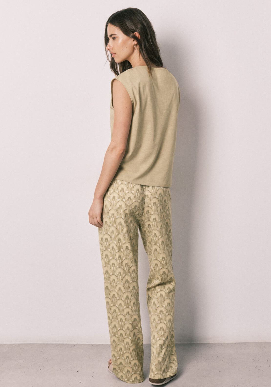 Cotton Knot Long Pyjamas - Green