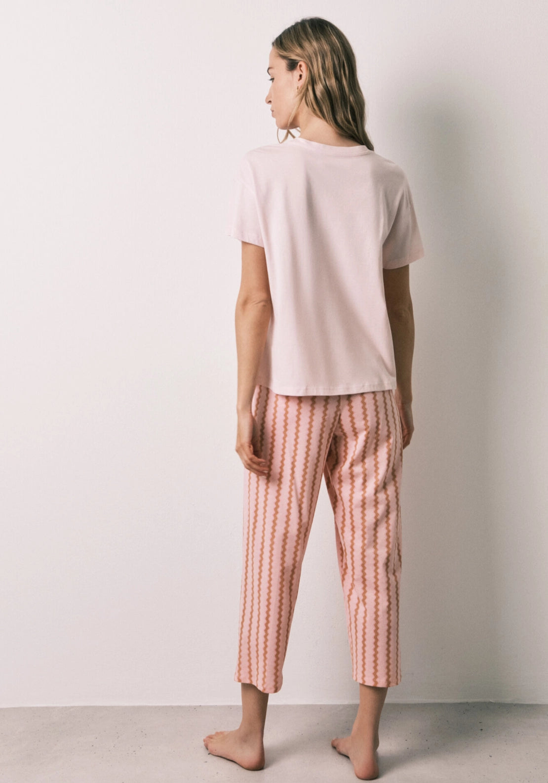 Cotton Capri Pyjama Set - Pink