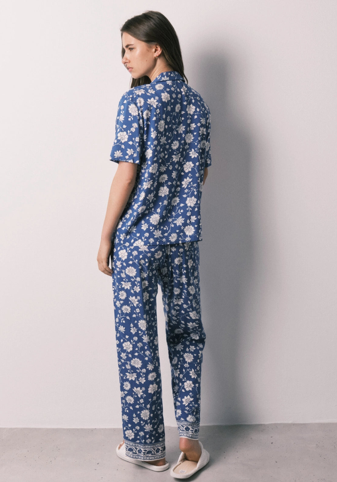 Floral Classic Pyjama Set - Blue