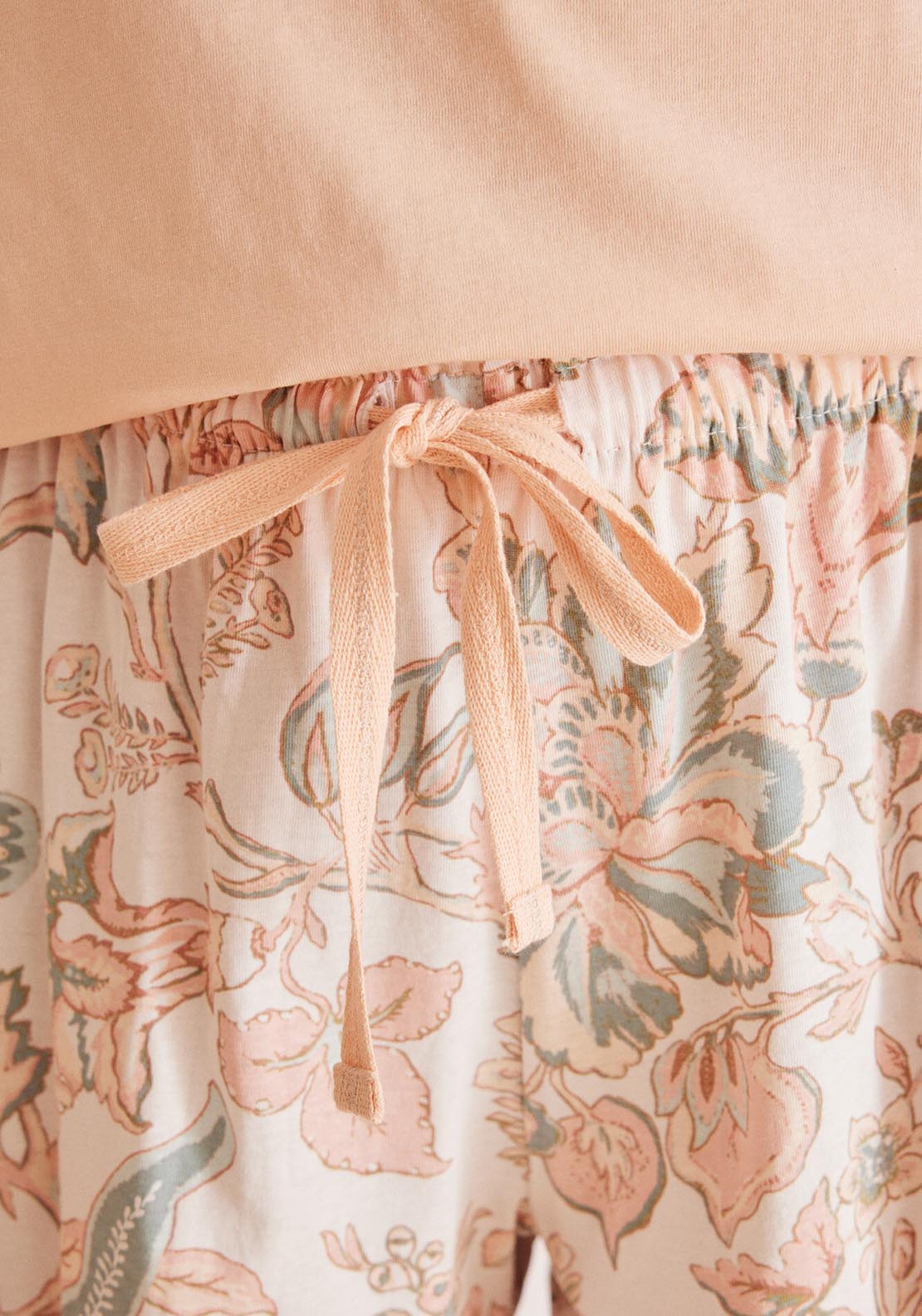 Womens Secret Orange floral print 100% cotton short pyjamas - Orange 4 Shaws Department Stores