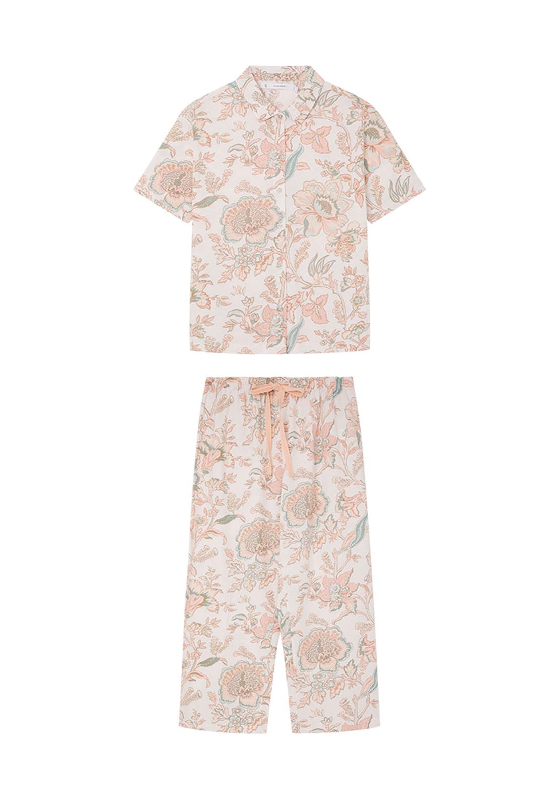 Womens Secret Classic floral print pyjamas in 100% cotton - White 7 Shaws Department Stores