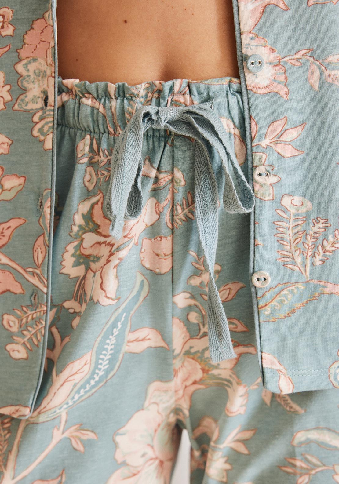 Womens Secret Blue floral 100% cotton classic pyjamas - Blue 7 Shaws Department Stores