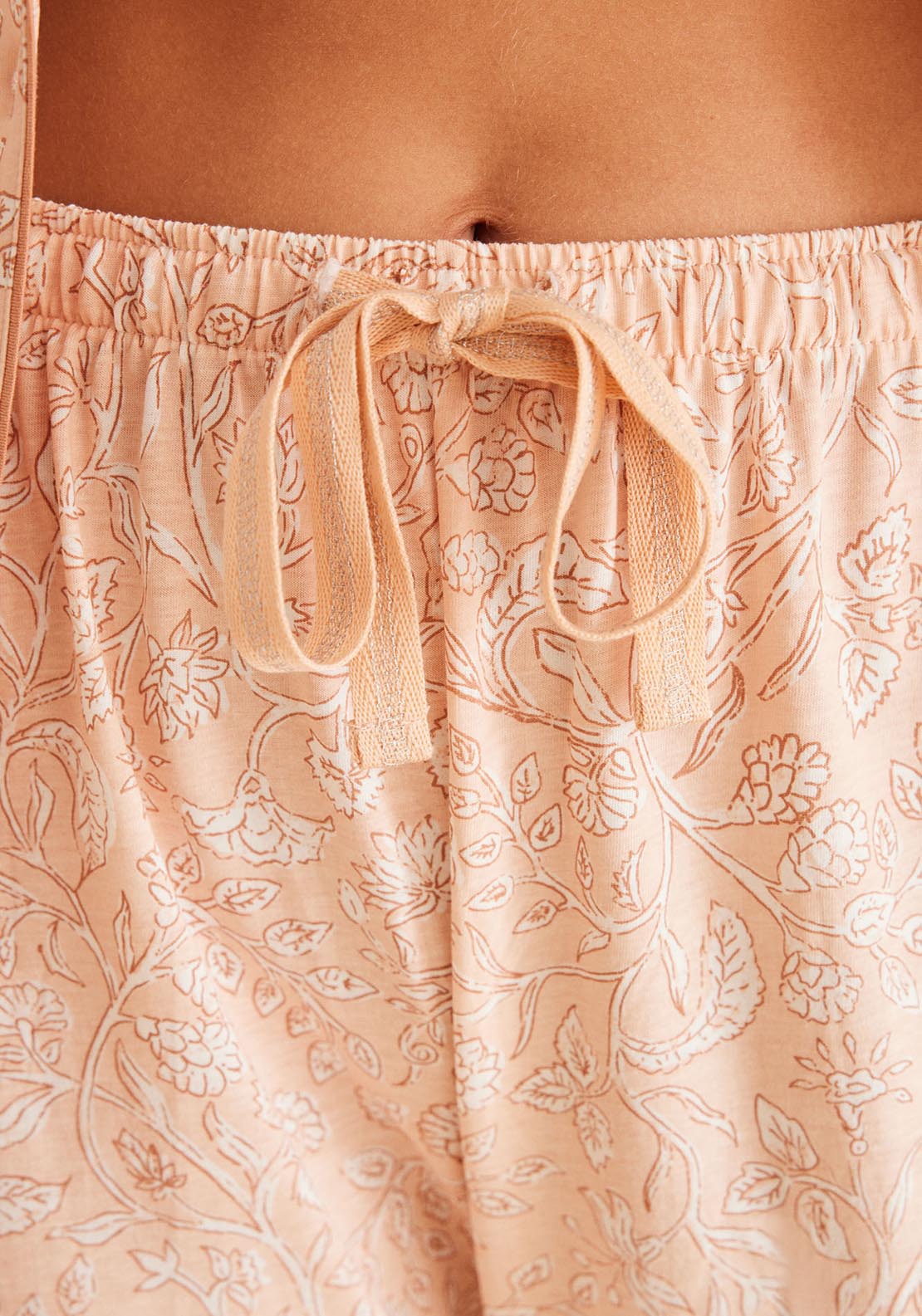 Womens Secret Orange floral 100% cotton classic pyjamas - Orange 6 Shaws Department Stores