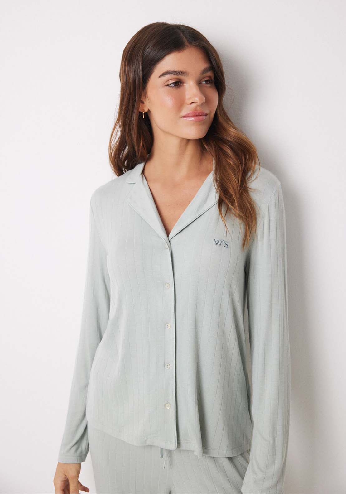 Womens Secret Green soft touch long shirt pajamas - Green 4 Shaws Department Stores
