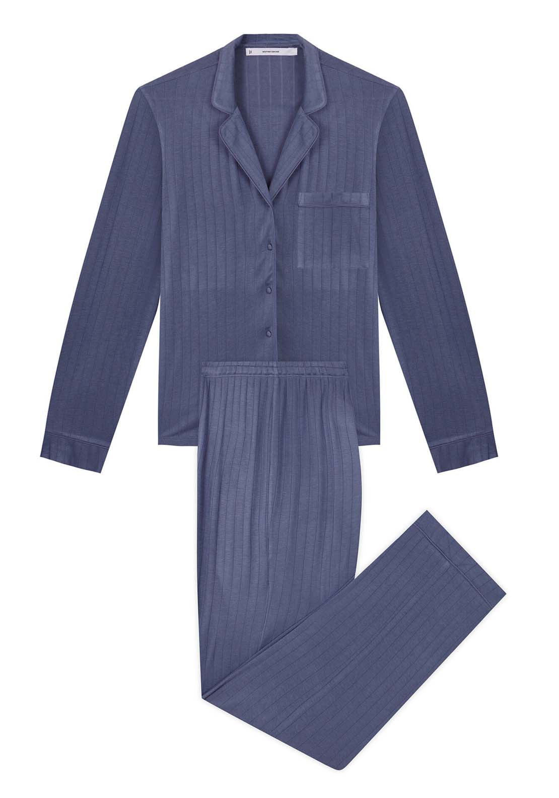 Womens Secret Blue soft touch long shirt pajamas - Blue 5 Shaws Department Stores