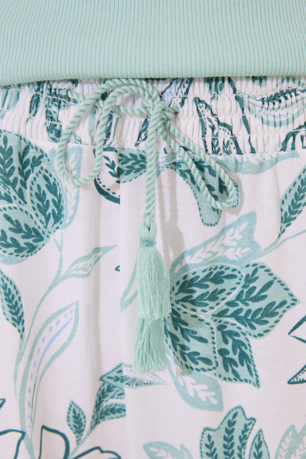 Womensecret Turquoise green long pyjamas with flowers - Green 4 Shaws Department Stores