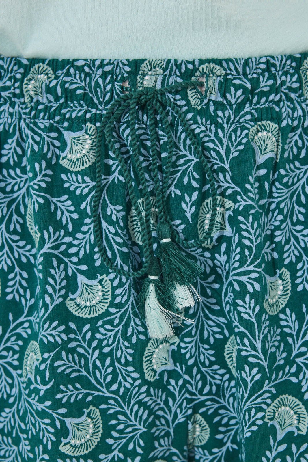 Womensecret Short pyjamas 100% cotton green flowers - Green 5 Shaws Department Stores