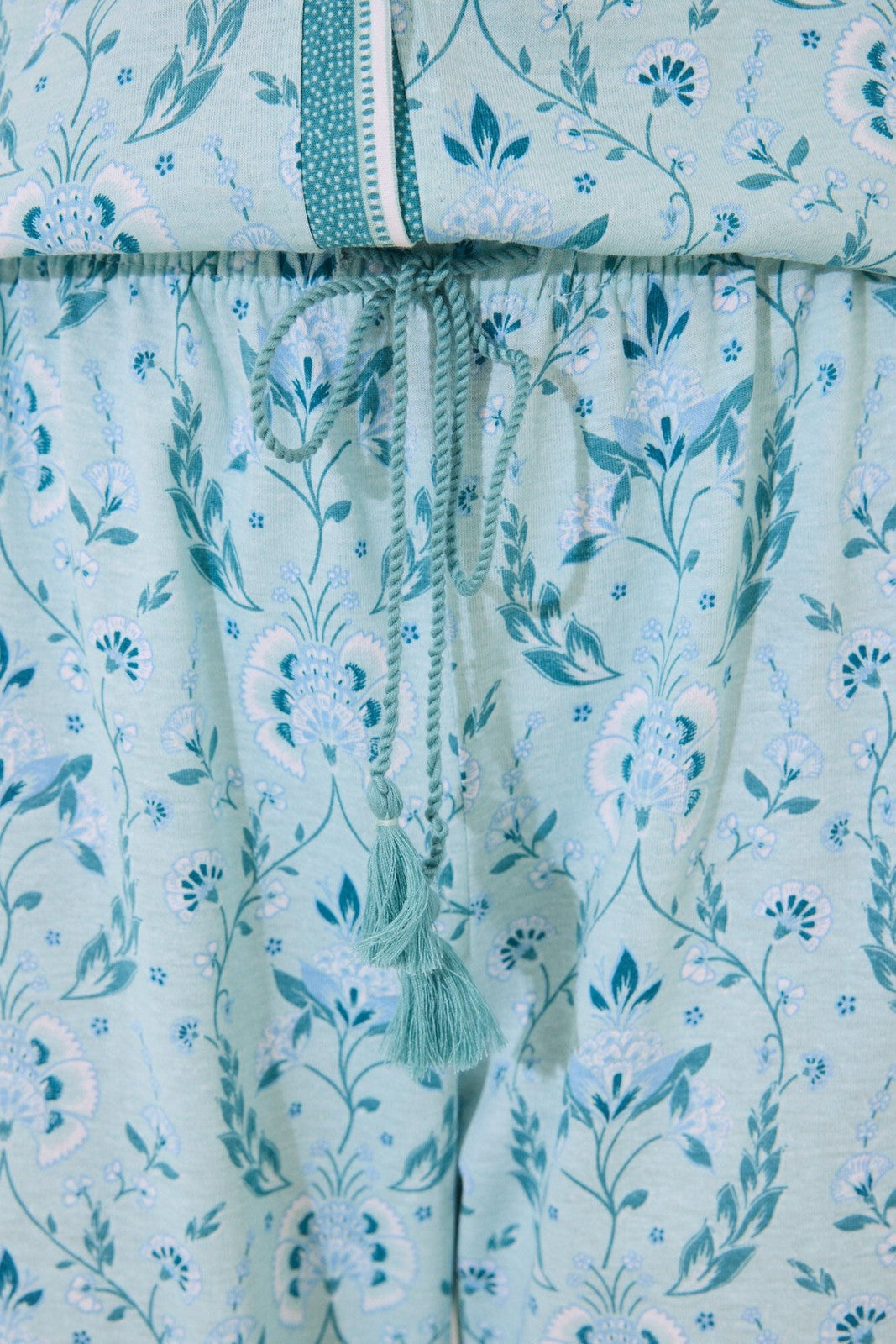 Womensecret 100% cotton green flower print pyjamas - Green 4 Shaws Department Stores