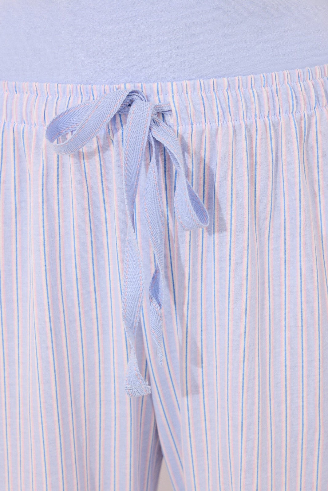 Womensecret Capri pyjamas 100% cotton blue striped - Blue 4 Shaws Department Stores