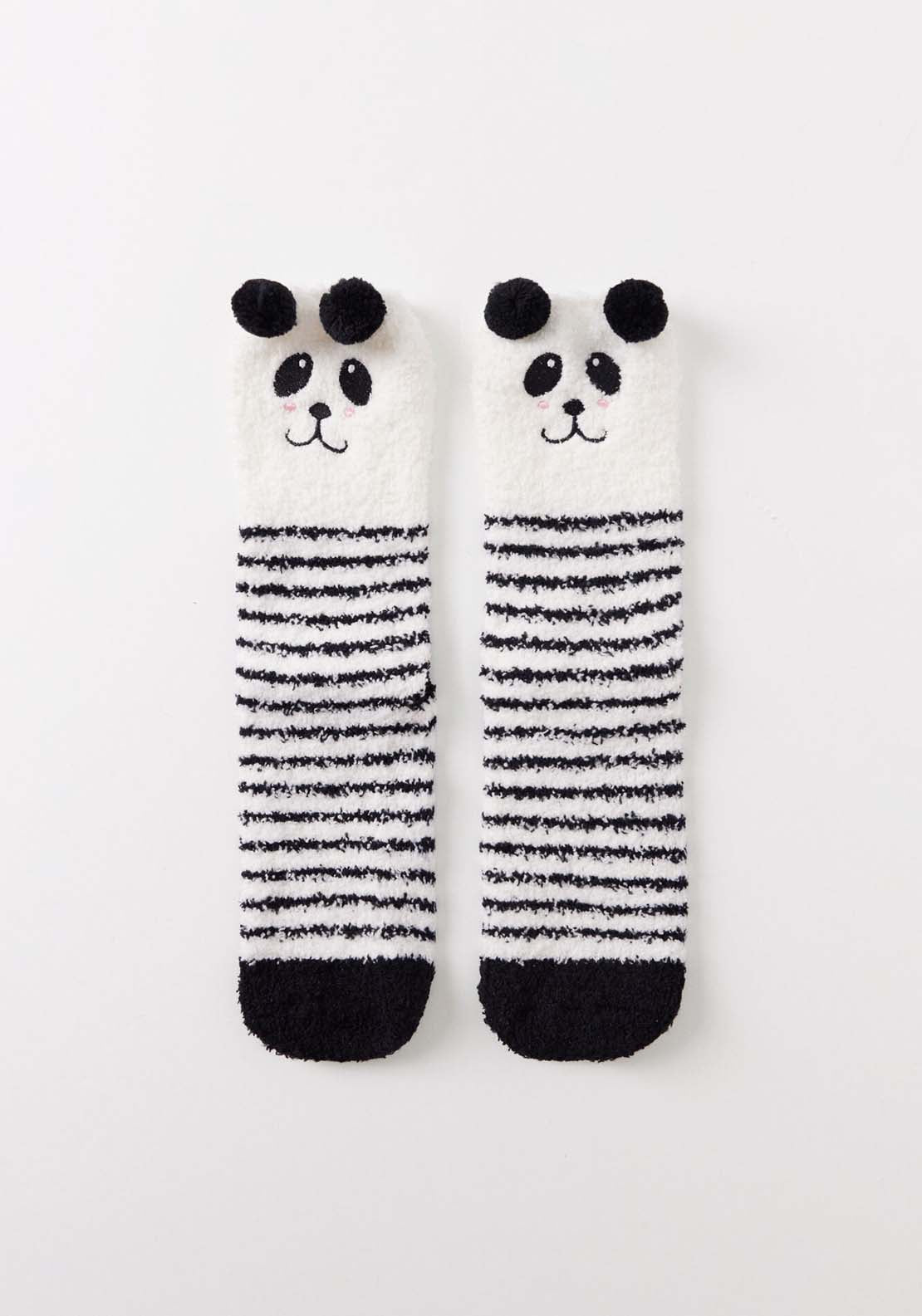 Womens Secret Panda bear fluffy socks - White 1 Shaws Department Stores