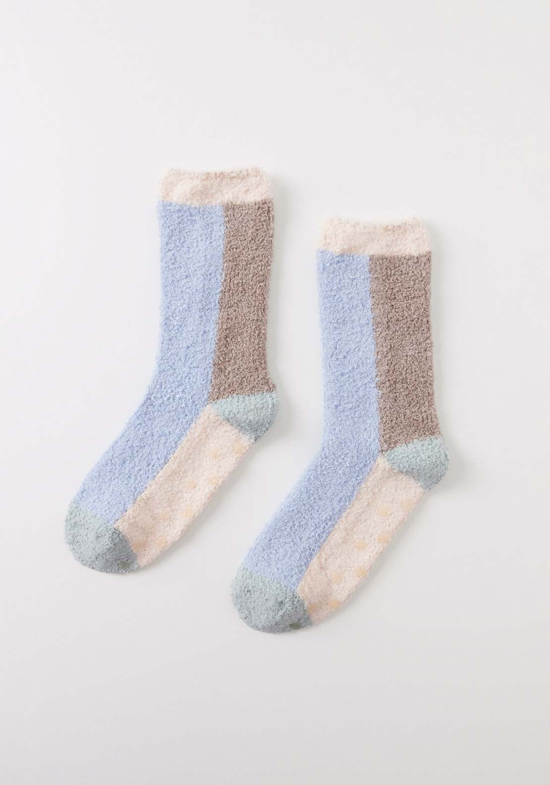Womens Secret Blue and green fluffy socks - Blue 1 Shaws Department Stores