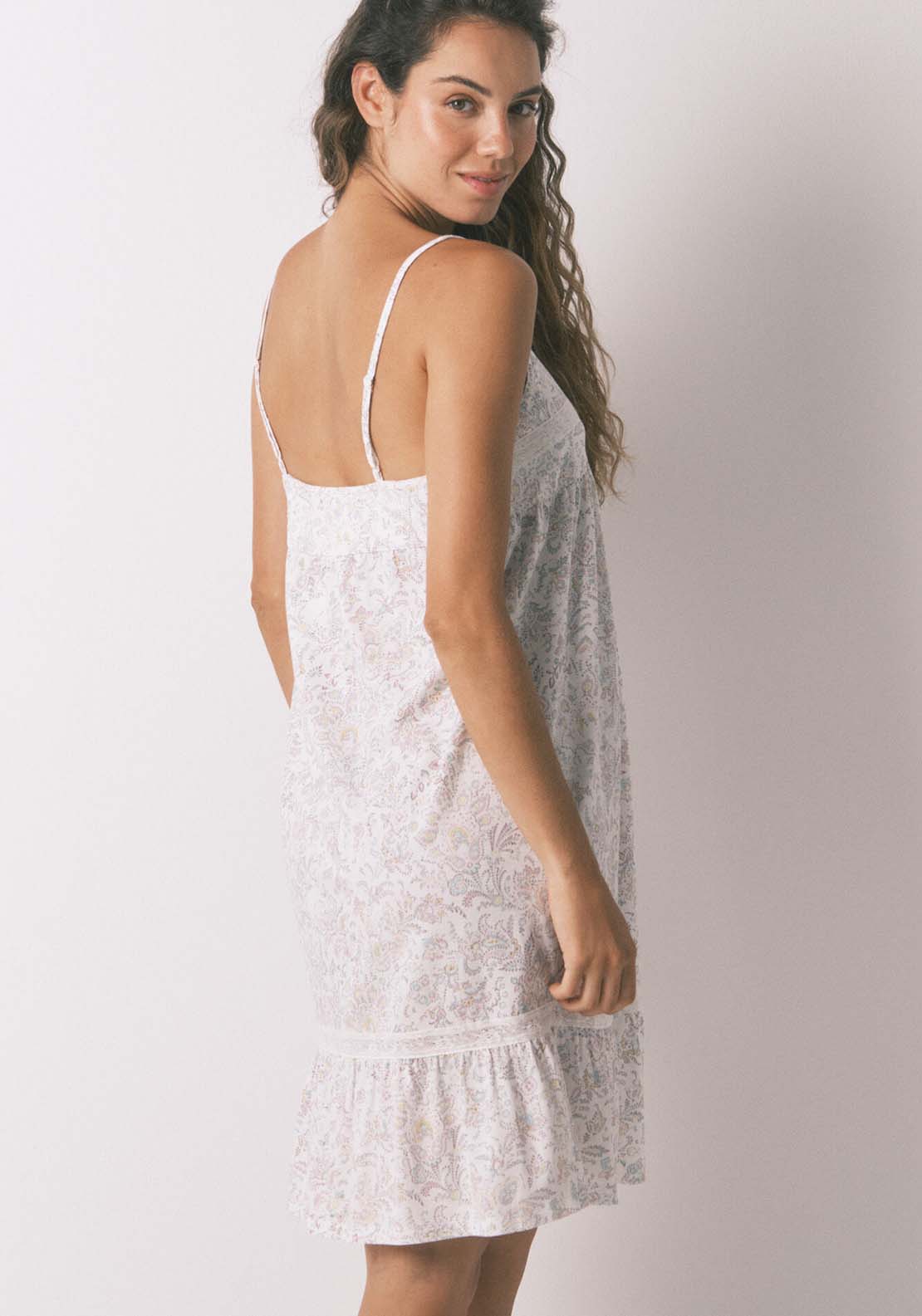Straps Short Nightdress - Pink
