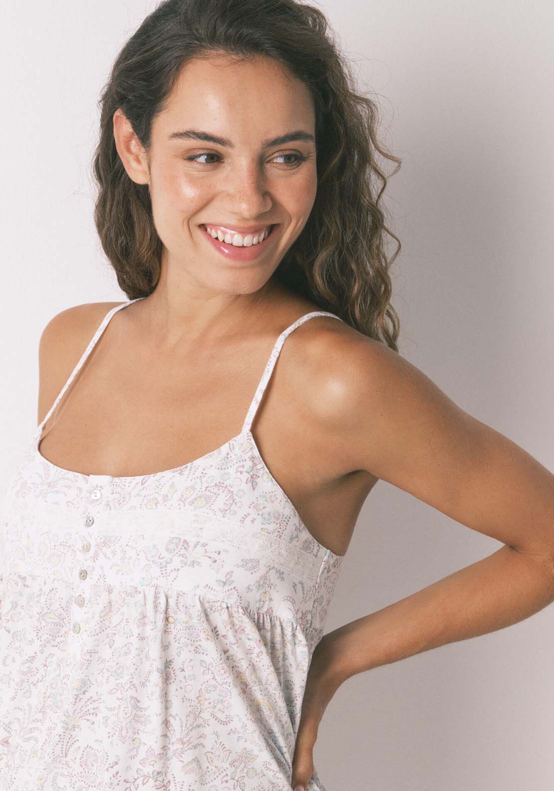 Straps Short Nightdress - Pink