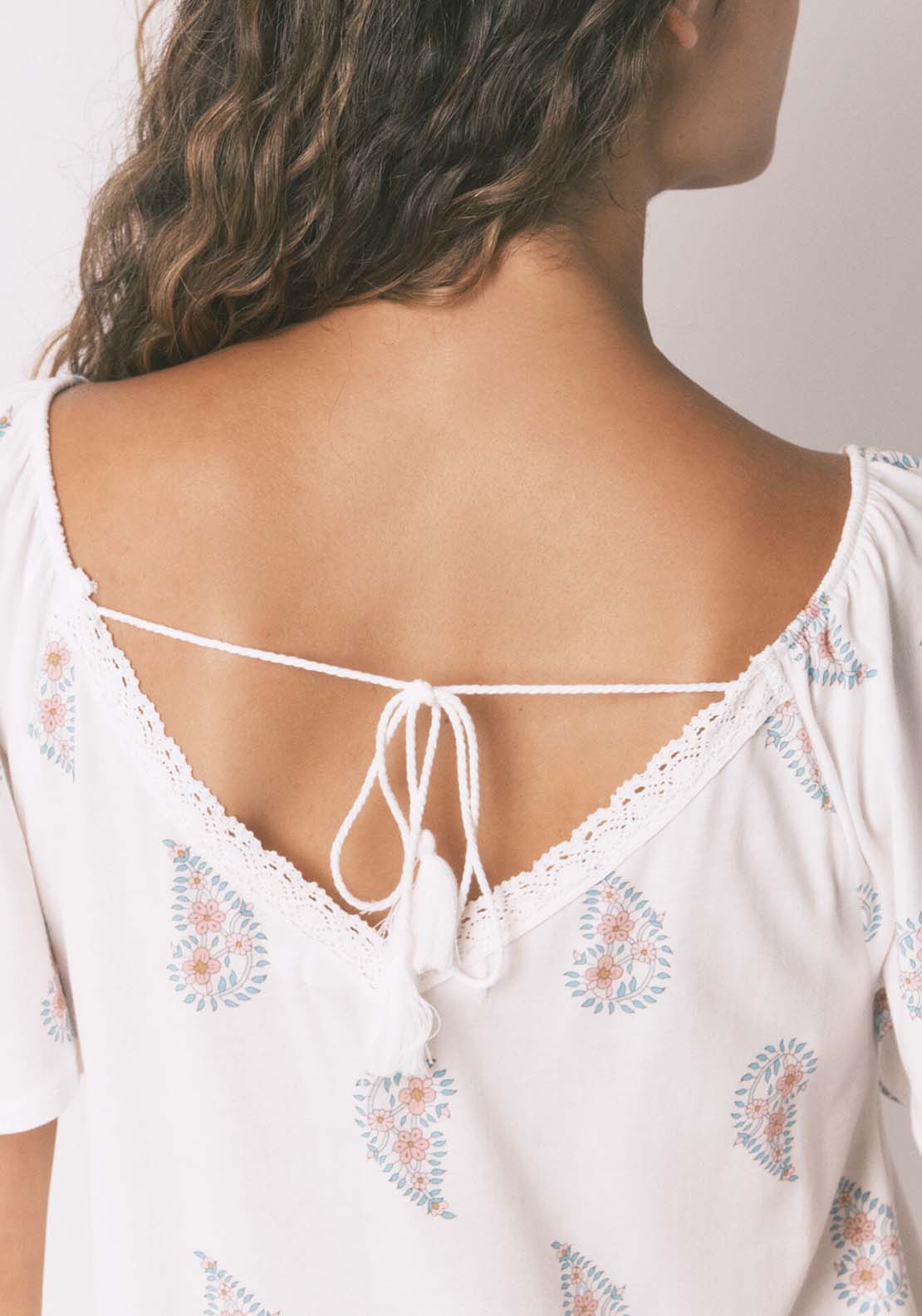 Straps Short Nightdress - White