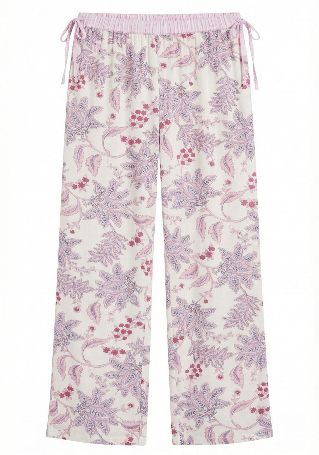 Floral Print Long Trousers - Pink