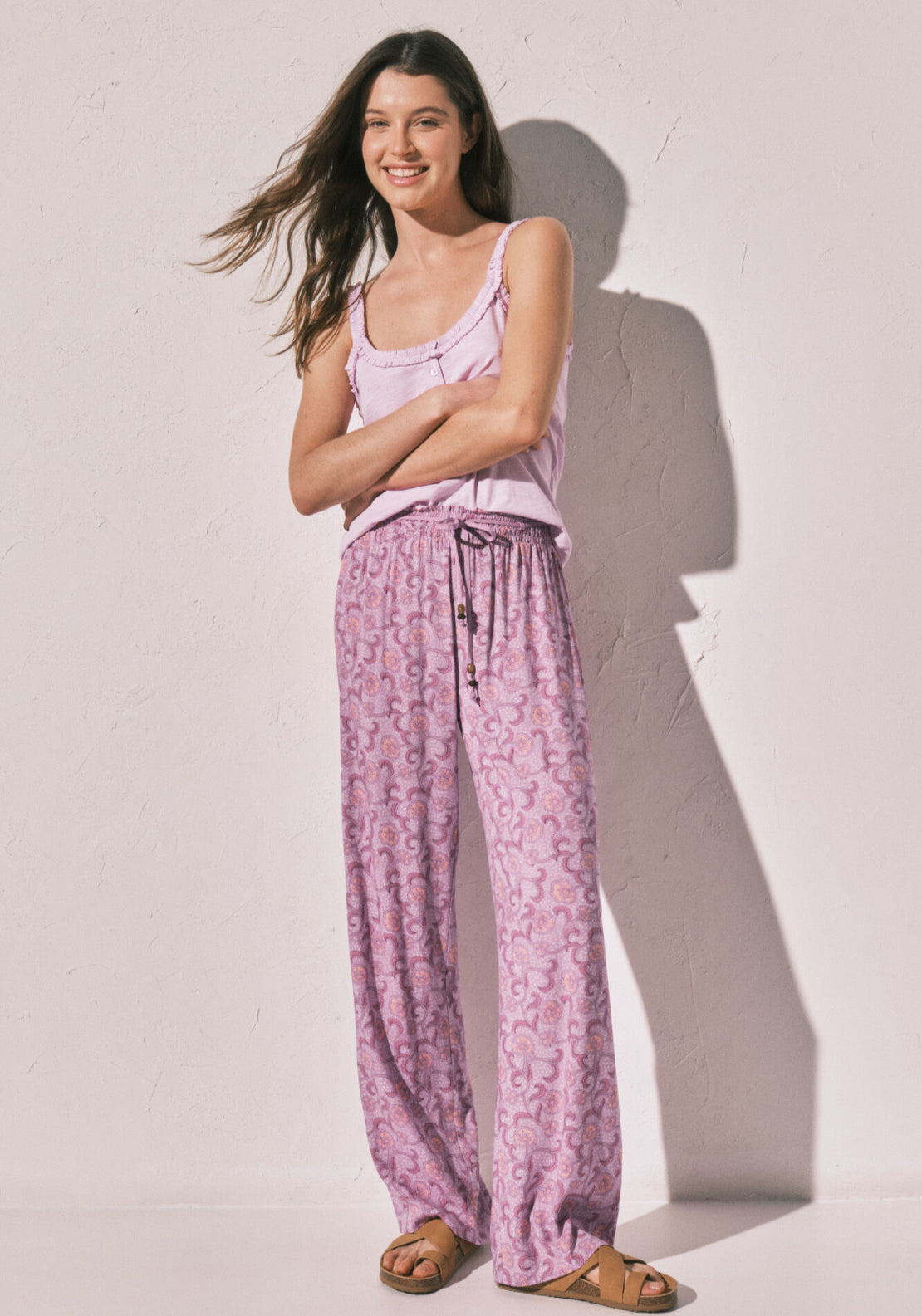 All Over Print Trousers - Pink