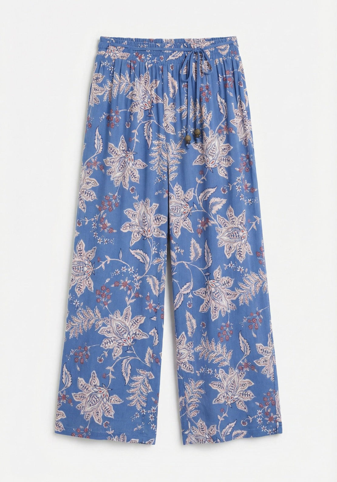 Printed Capri Trousers - Blue
