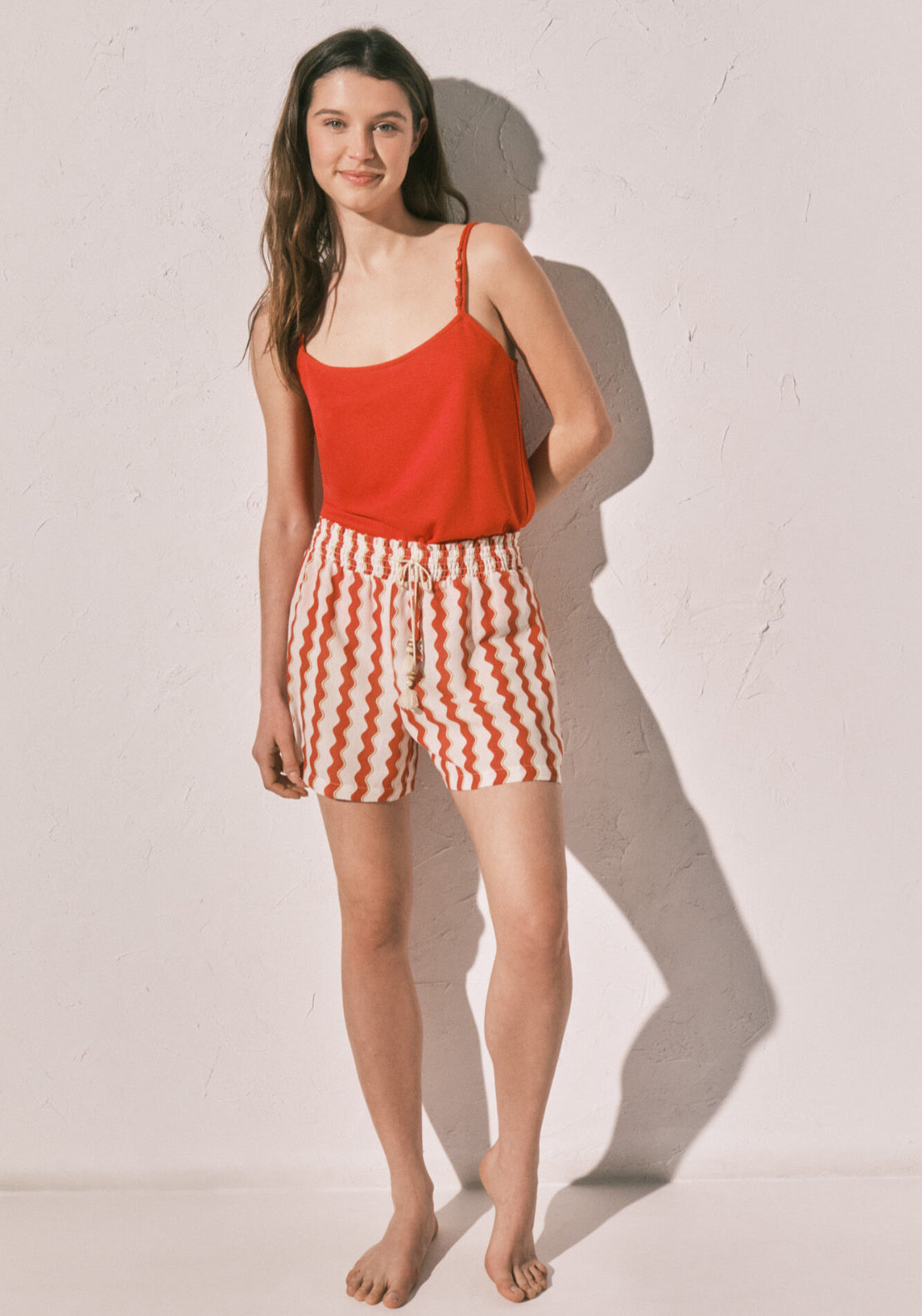 Printed Short - Red