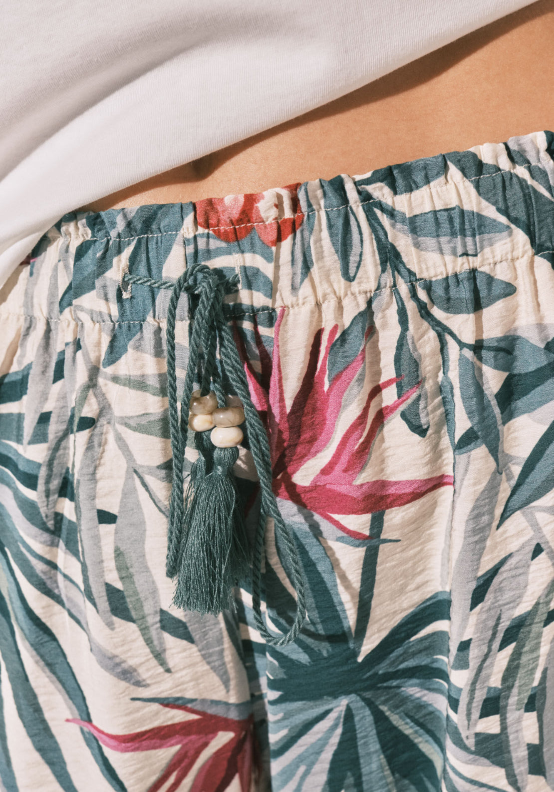 Print Long Trousers - Green