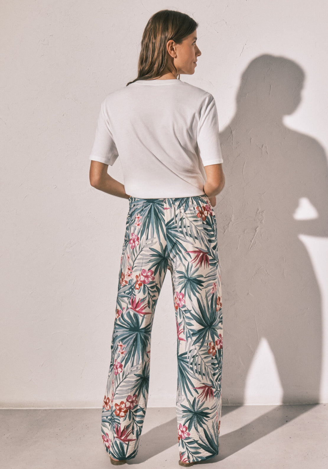 Print Long Trousers - Green