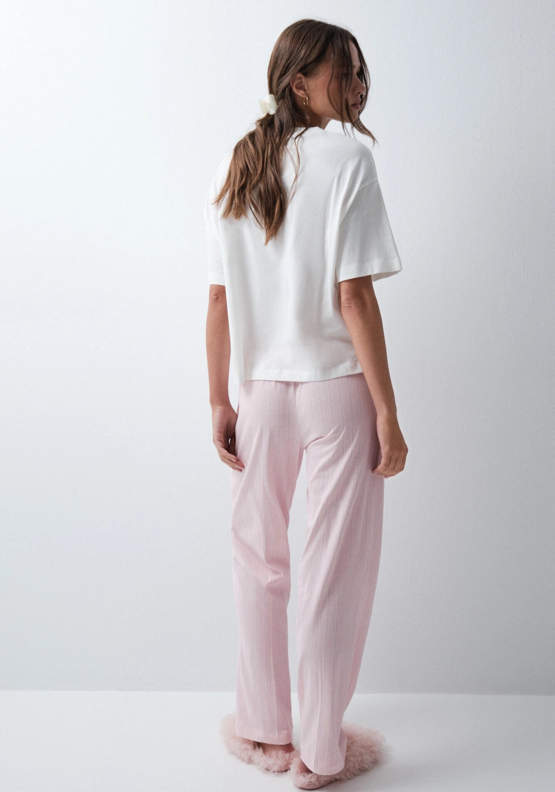 Striped Pyjama Bottoms - Pink