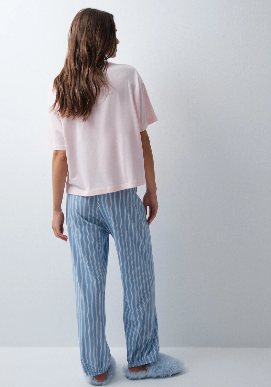 Striped Balloon Bottoms - Blue