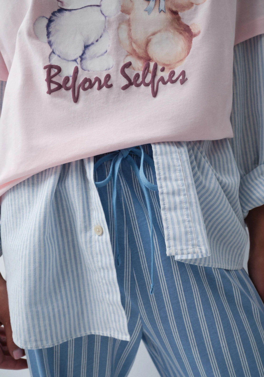 Striped Balloon Bottoms - Blue