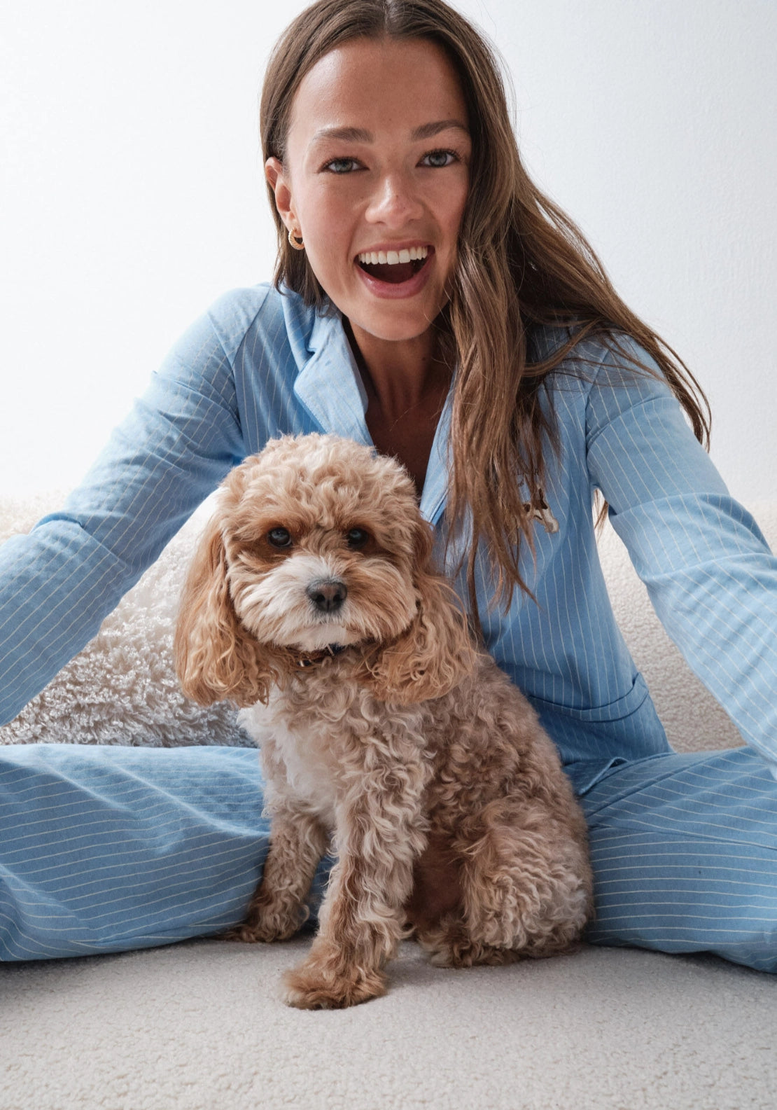 Long Sleeves Striped Classic Pyjama - Blue