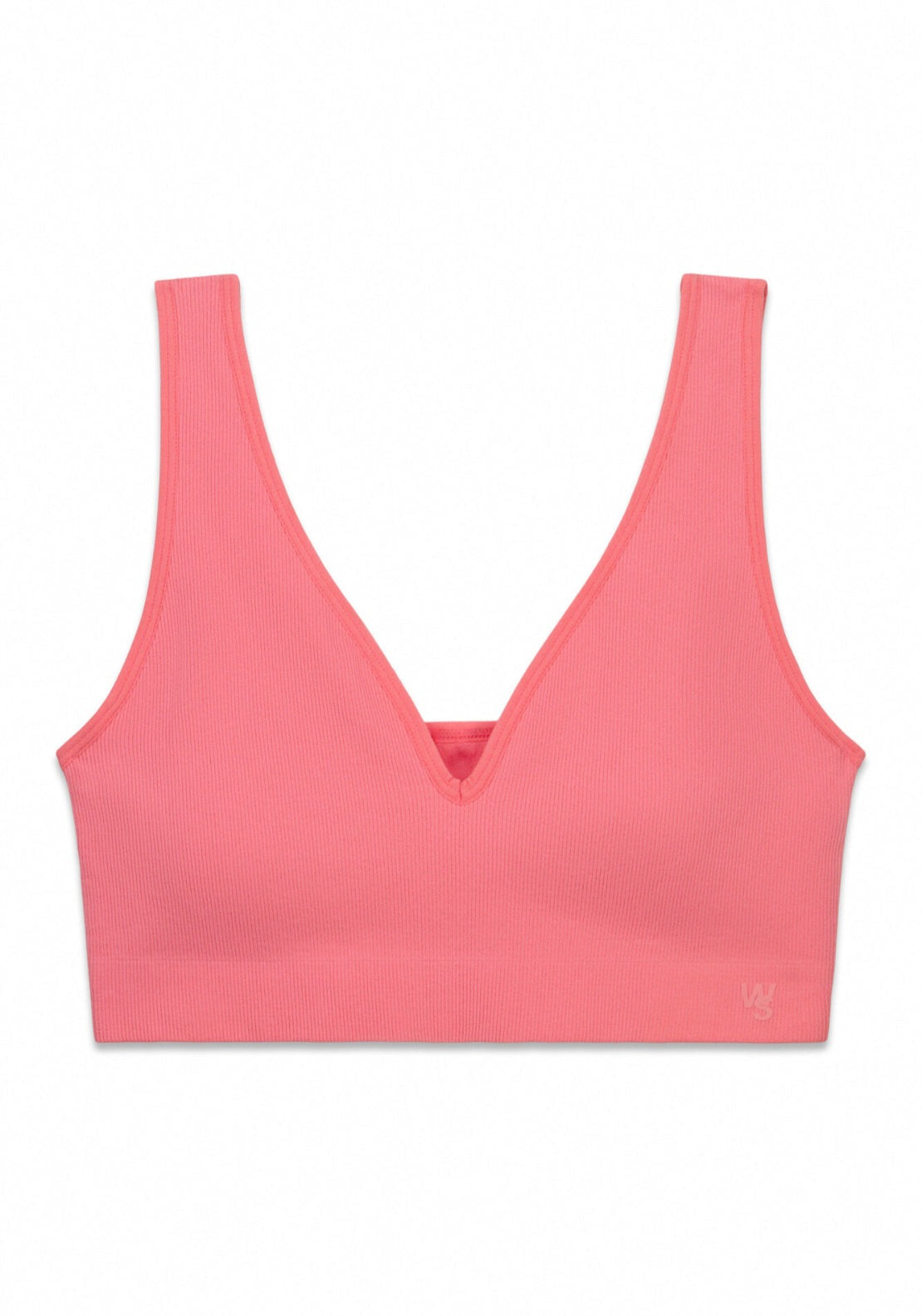 Plain Clean Cut Halterneck Top - Coral