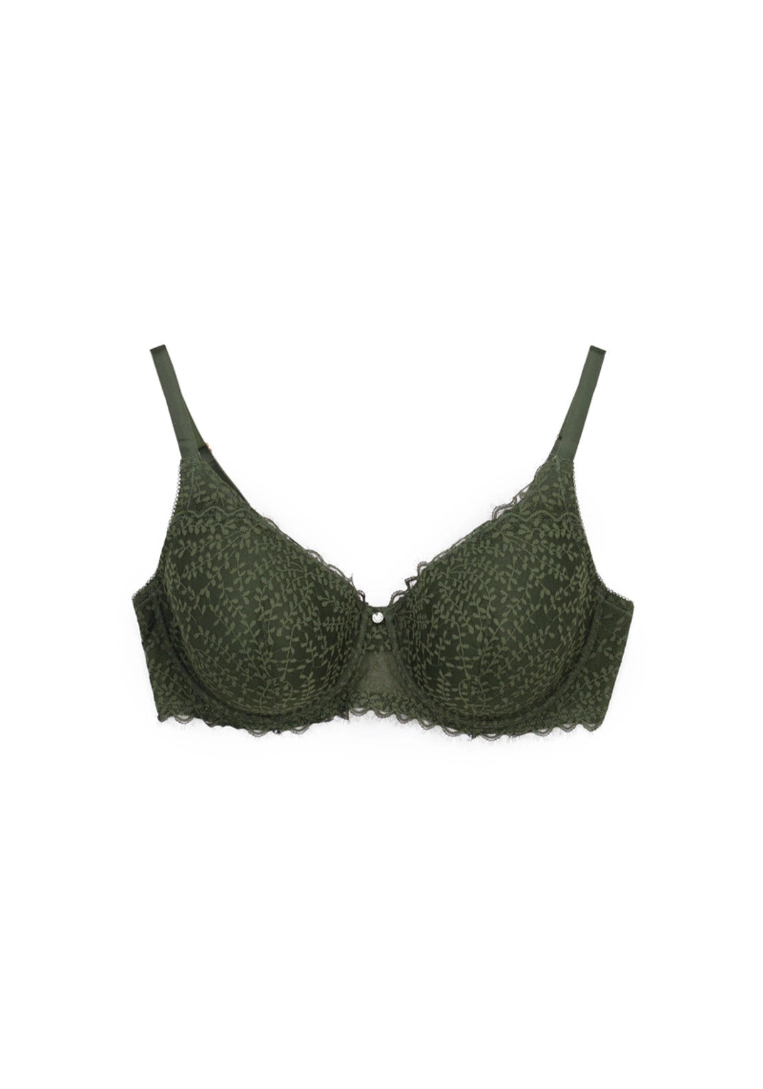 Green Lace Padded Bra Beautiful - Green