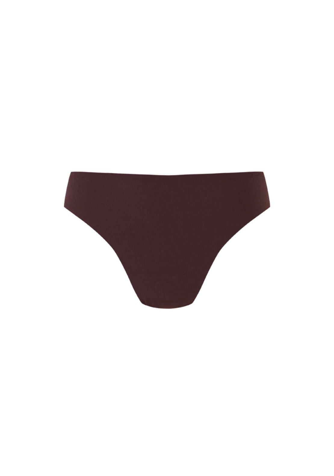 Hipster Microfibre Ribbed Classic Panty - Brown