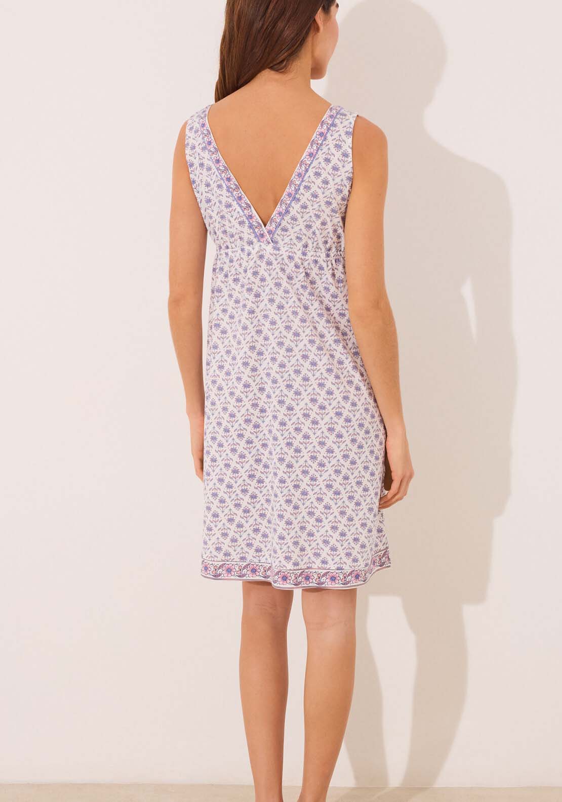 Womensecret Straps Short Nightdress - Blue 2 Shaws Department Stores