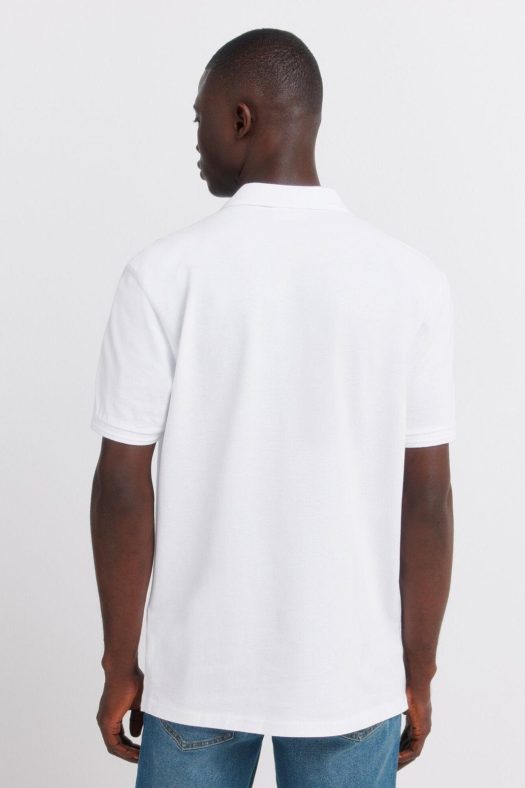 Pique Striped Regular Fit Polo - Blue