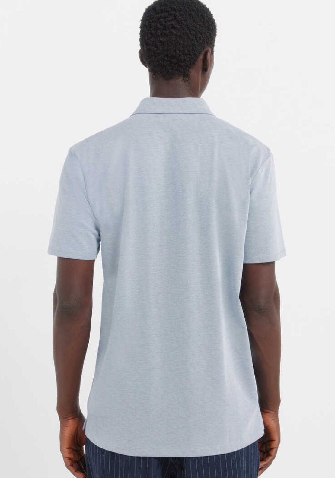 Plain Slim Fit Polo Shirt - Blue