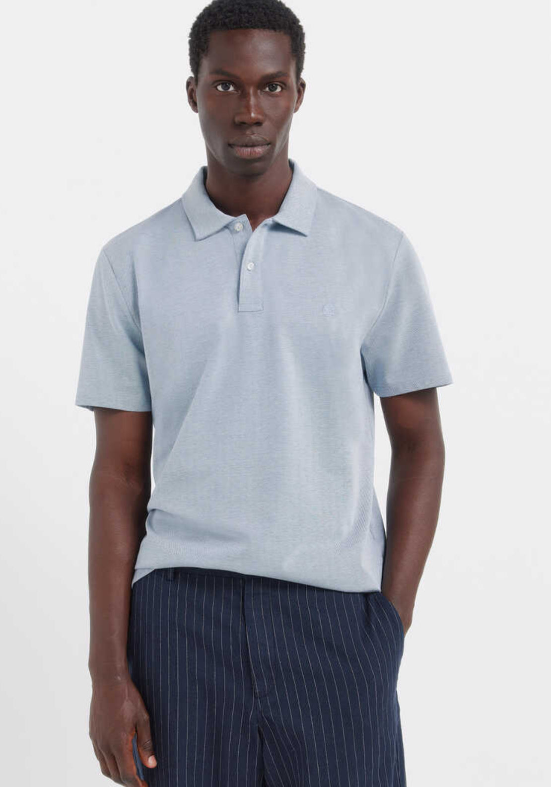 Plain Slim Fit Polo Shirt - Blue