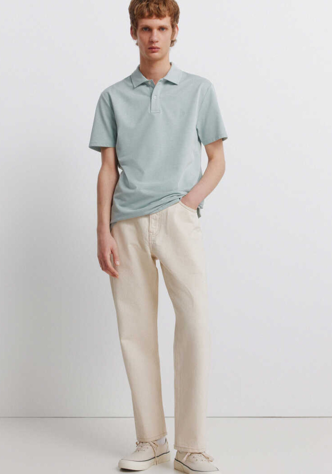 Plain Slim Fit Polo Shirt - Green
