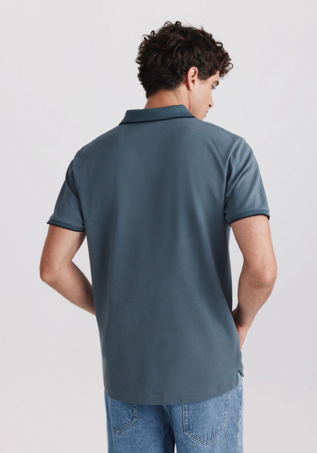 Slim Fit Polo - Blue