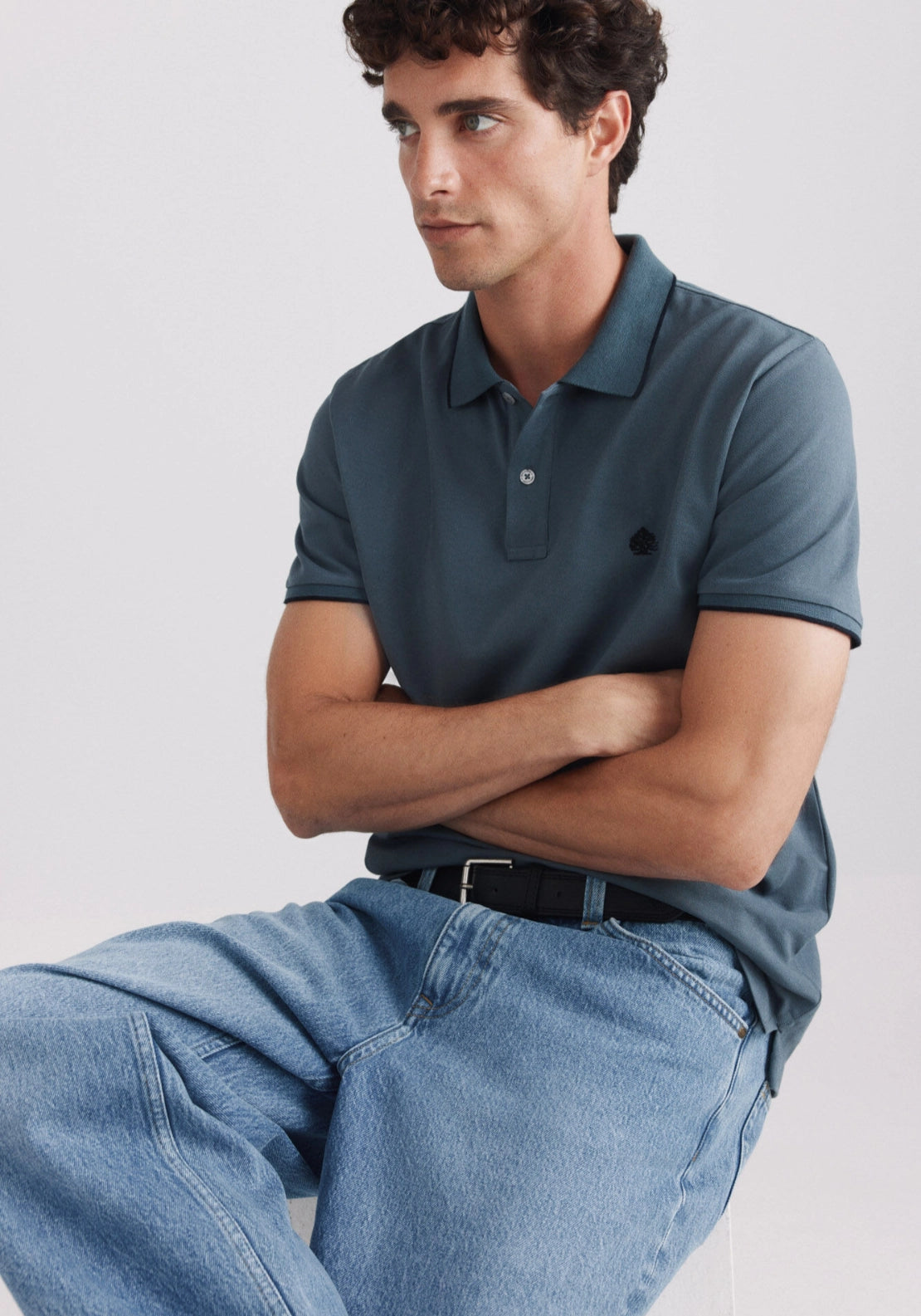 Slim Fit Polo - Blue