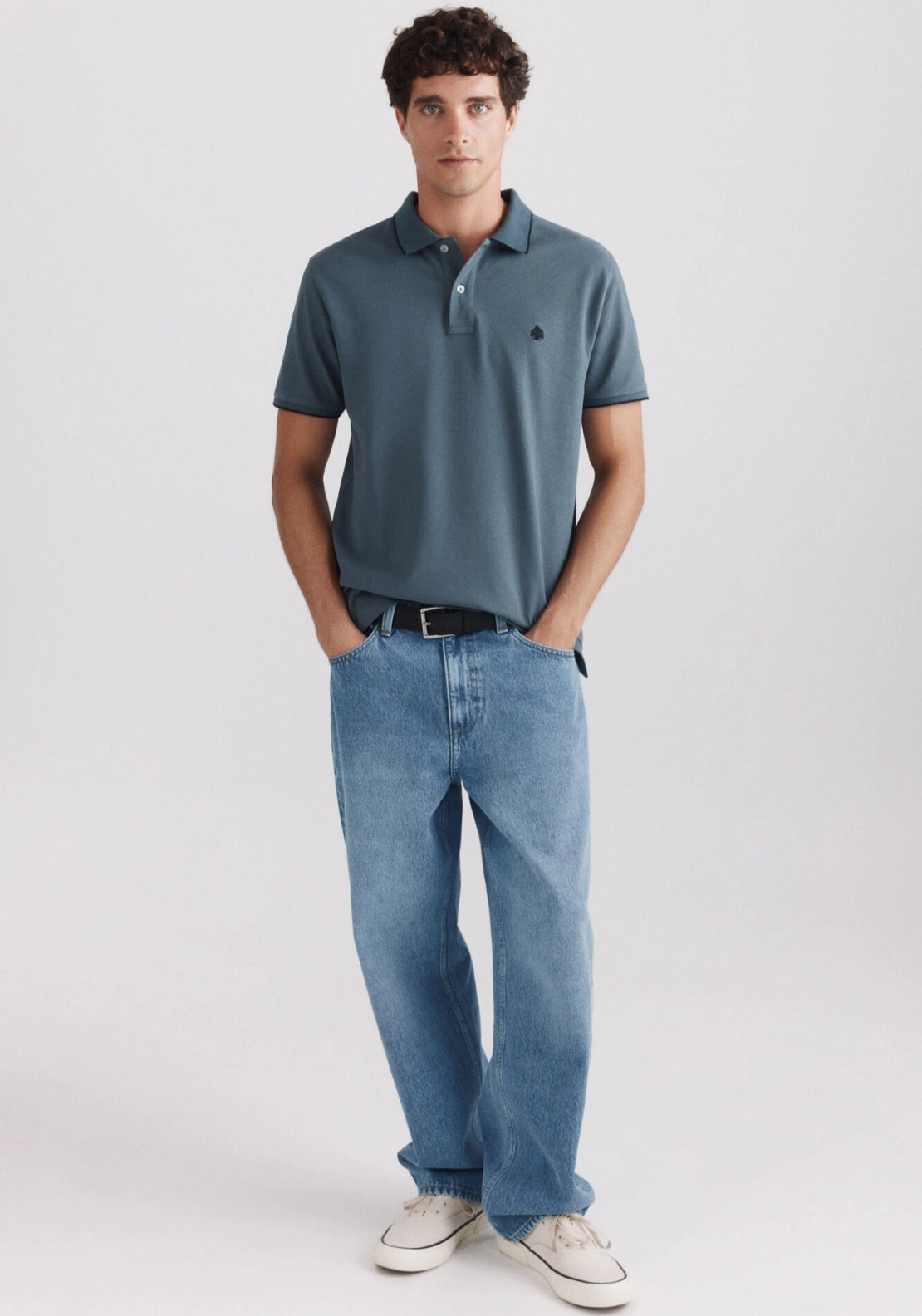 Slim Fit Polo - Blue