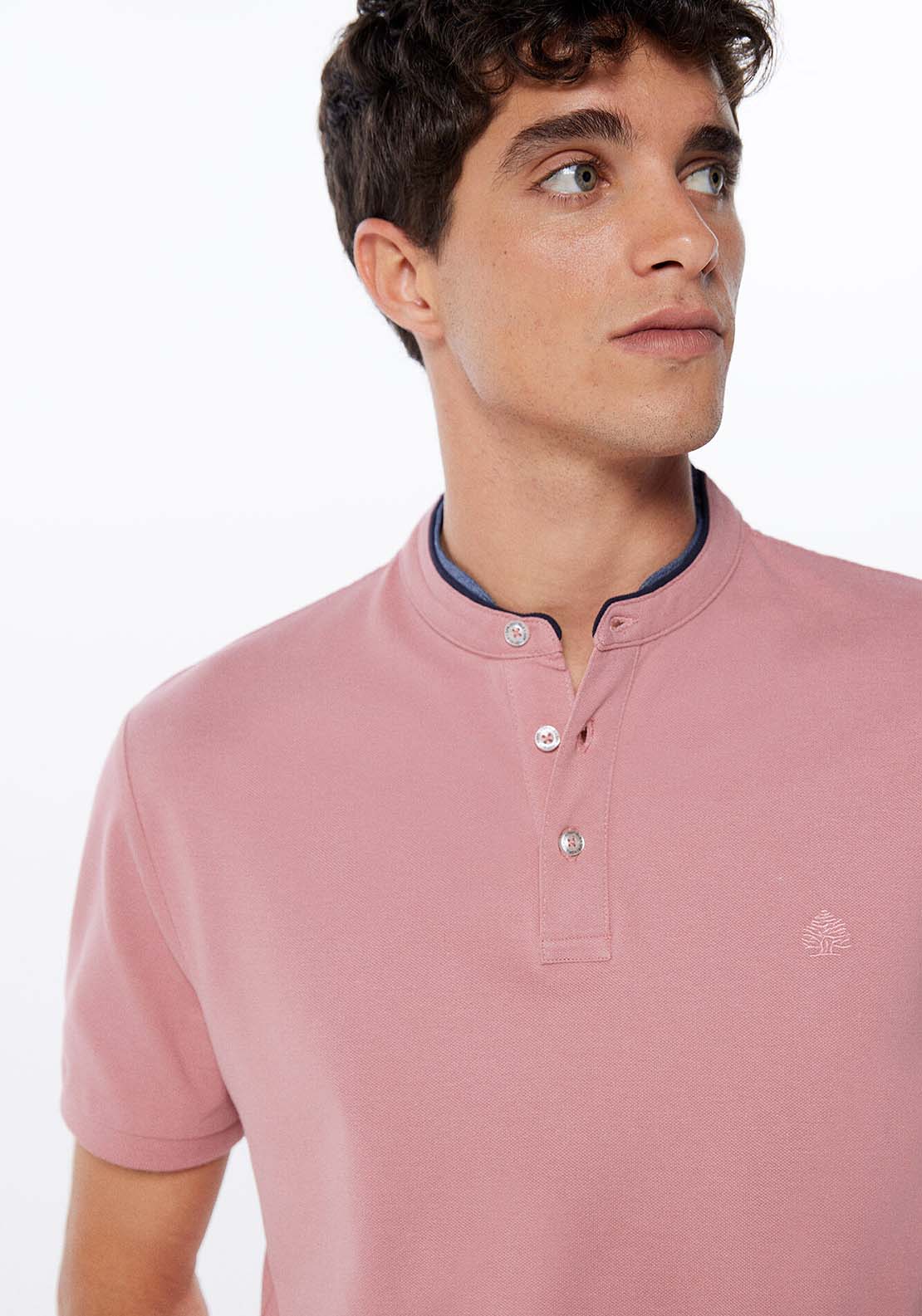 Springfield Short Sleeve Slim Polo - Pink 2 Shaws Department Stores