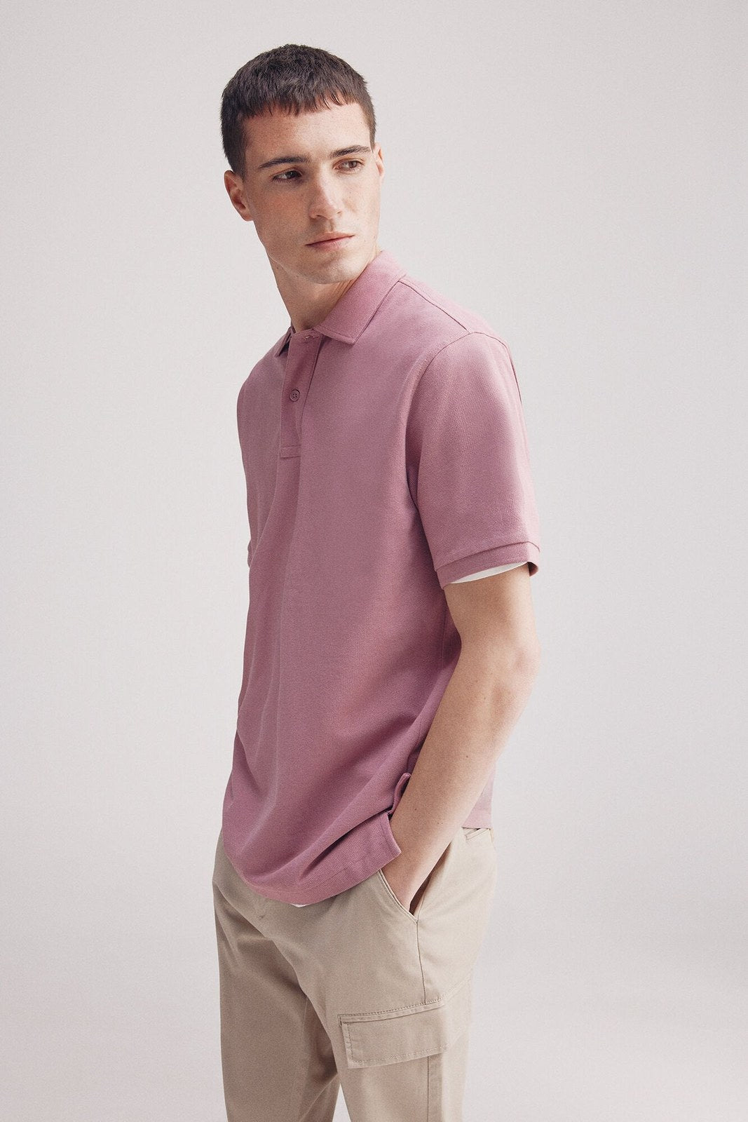 Springfield regular fit structured polo - Orange 2 Shaws Department Stores