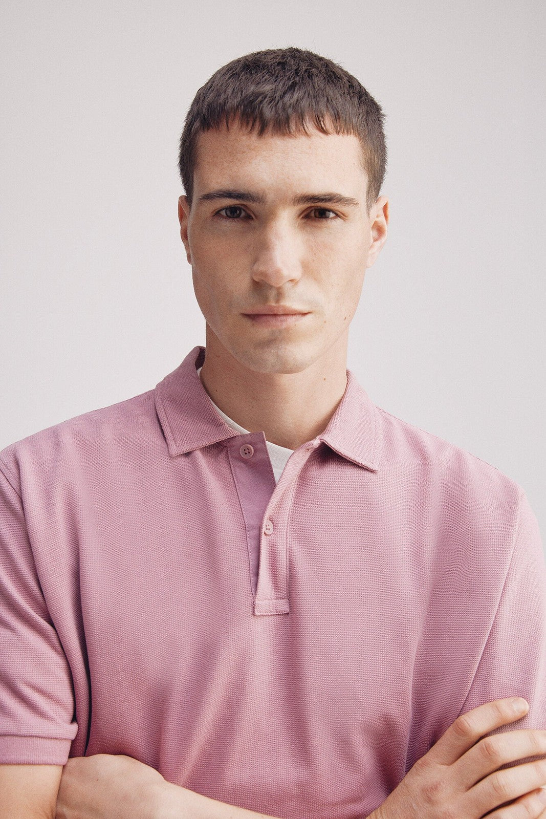 Springfield regular fit structured polo - Orange 7 Shaws Department Stores
