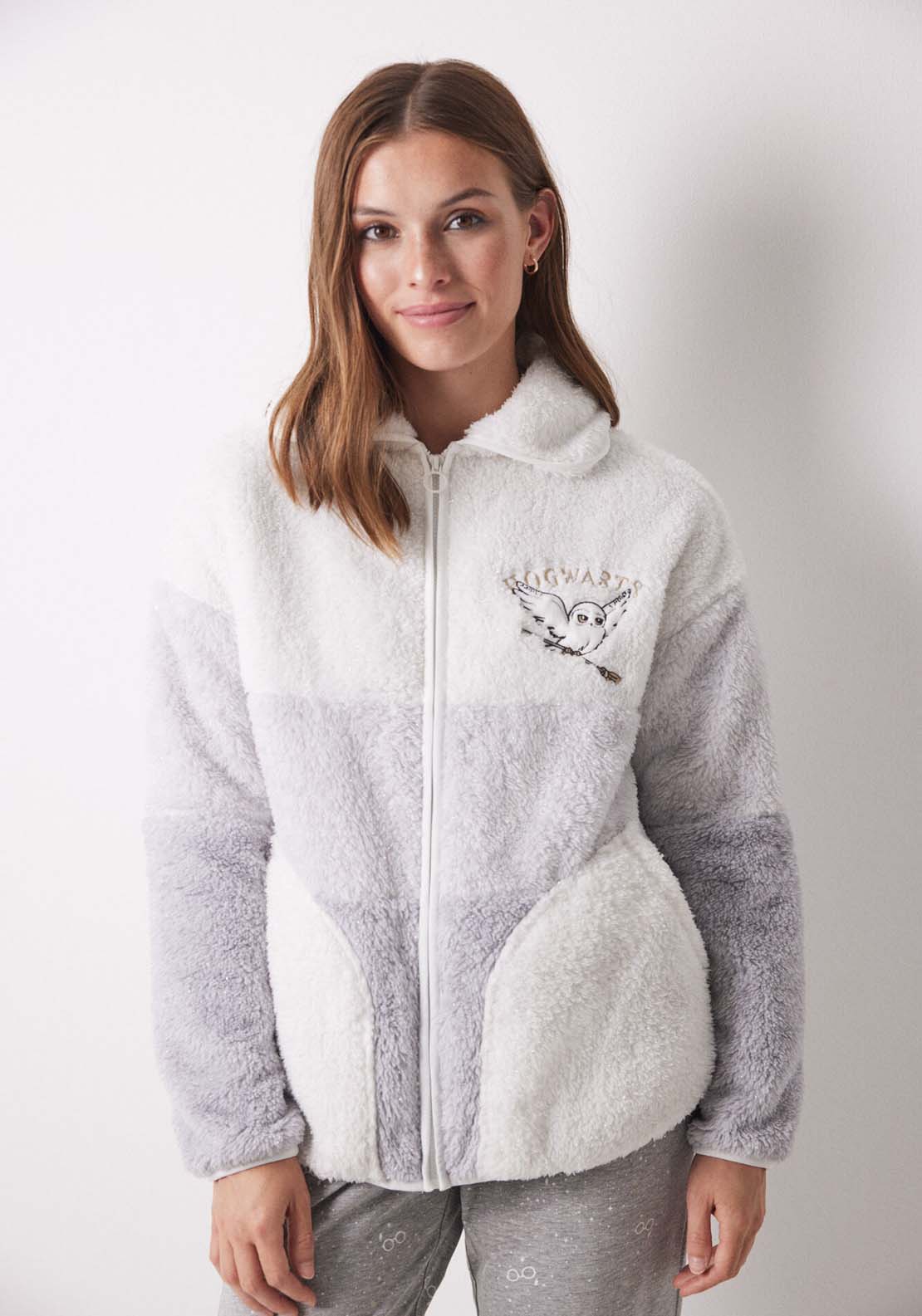 Womens Secret Harry Potter short fur robe - Grey 1 Shaws Department Stores