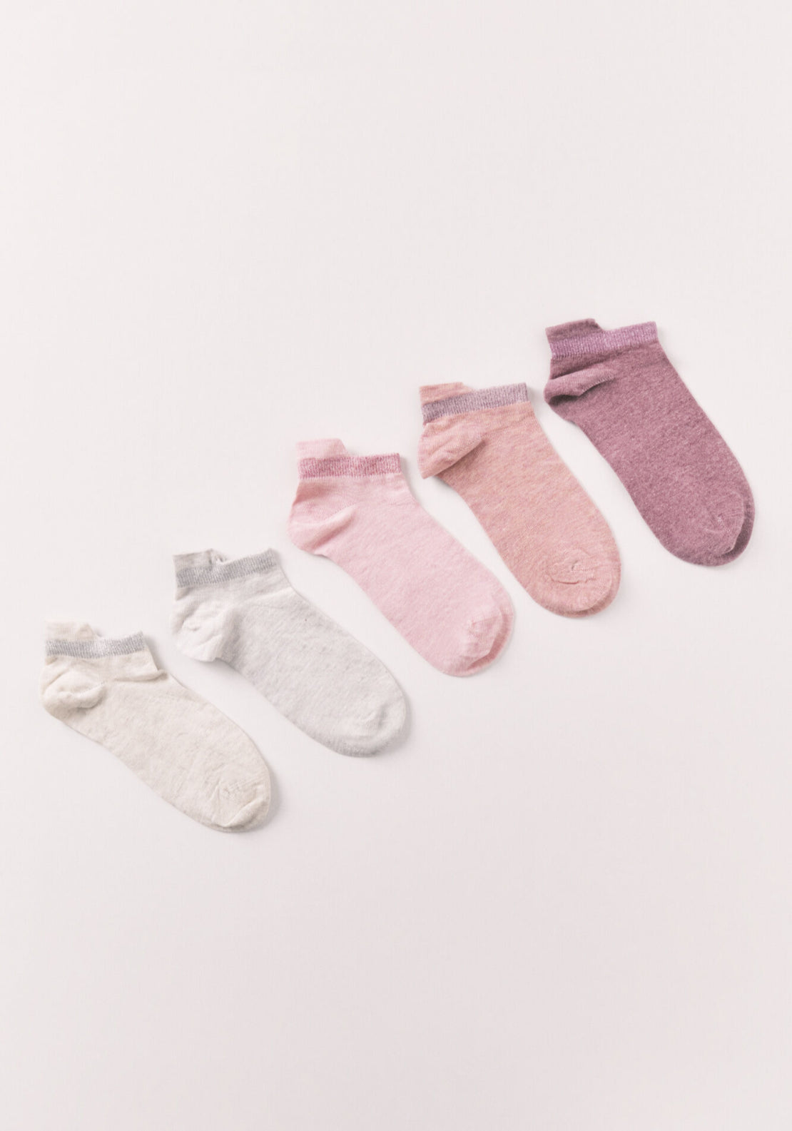 Pink 5-Pack Short Sports Socks - Multicolour