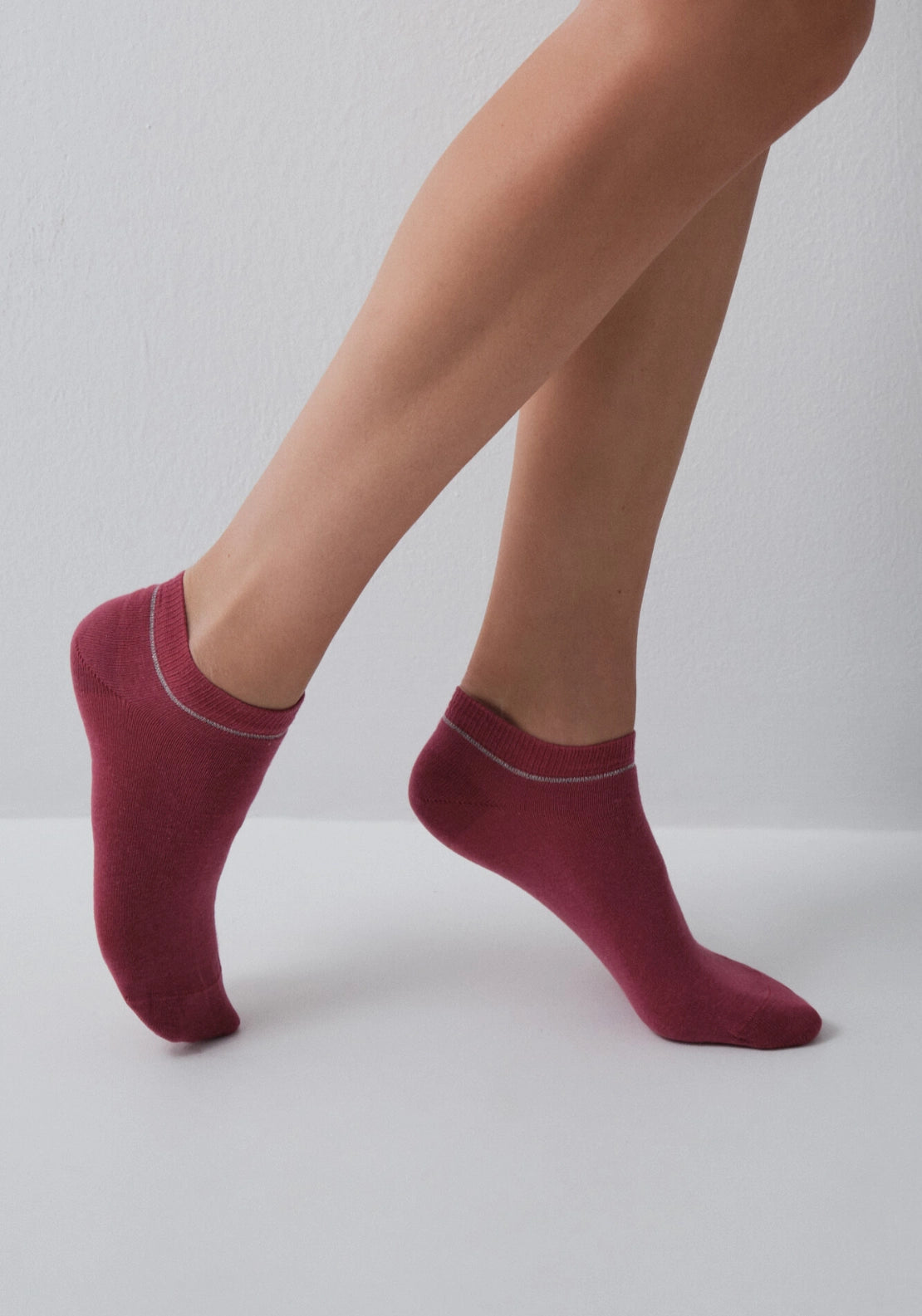 5 Pack Lurex Ankle Socks - Pink