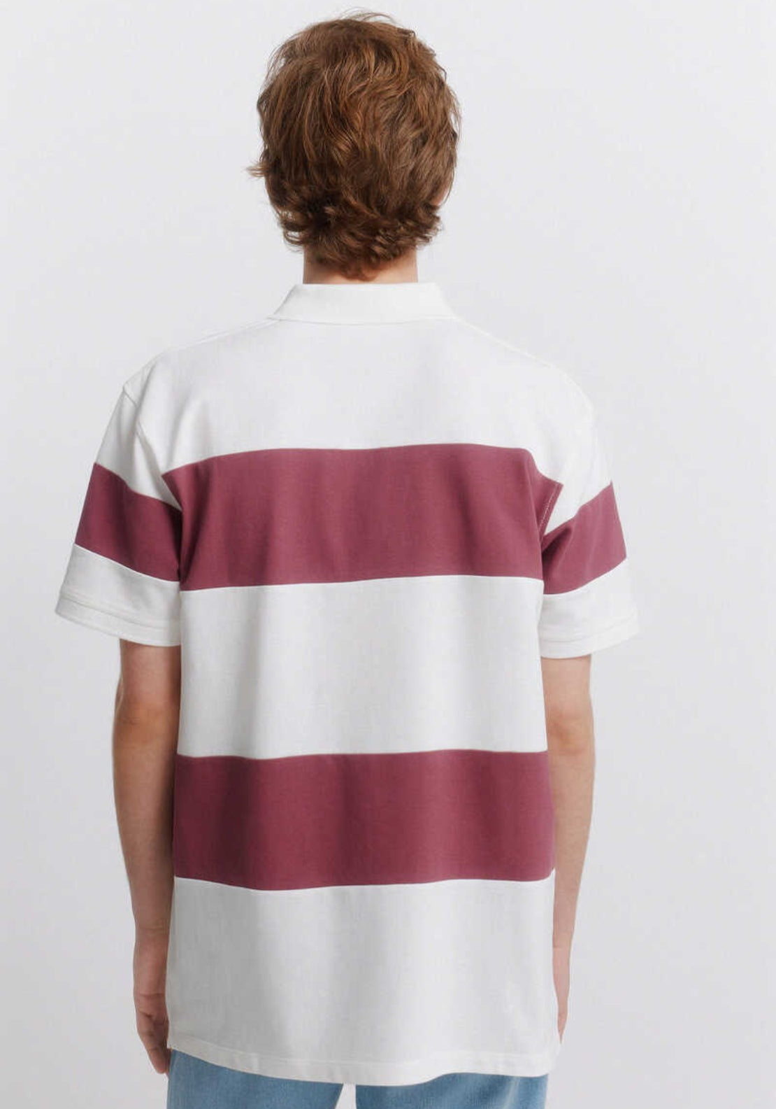 Colour Block Polo Shirt - White