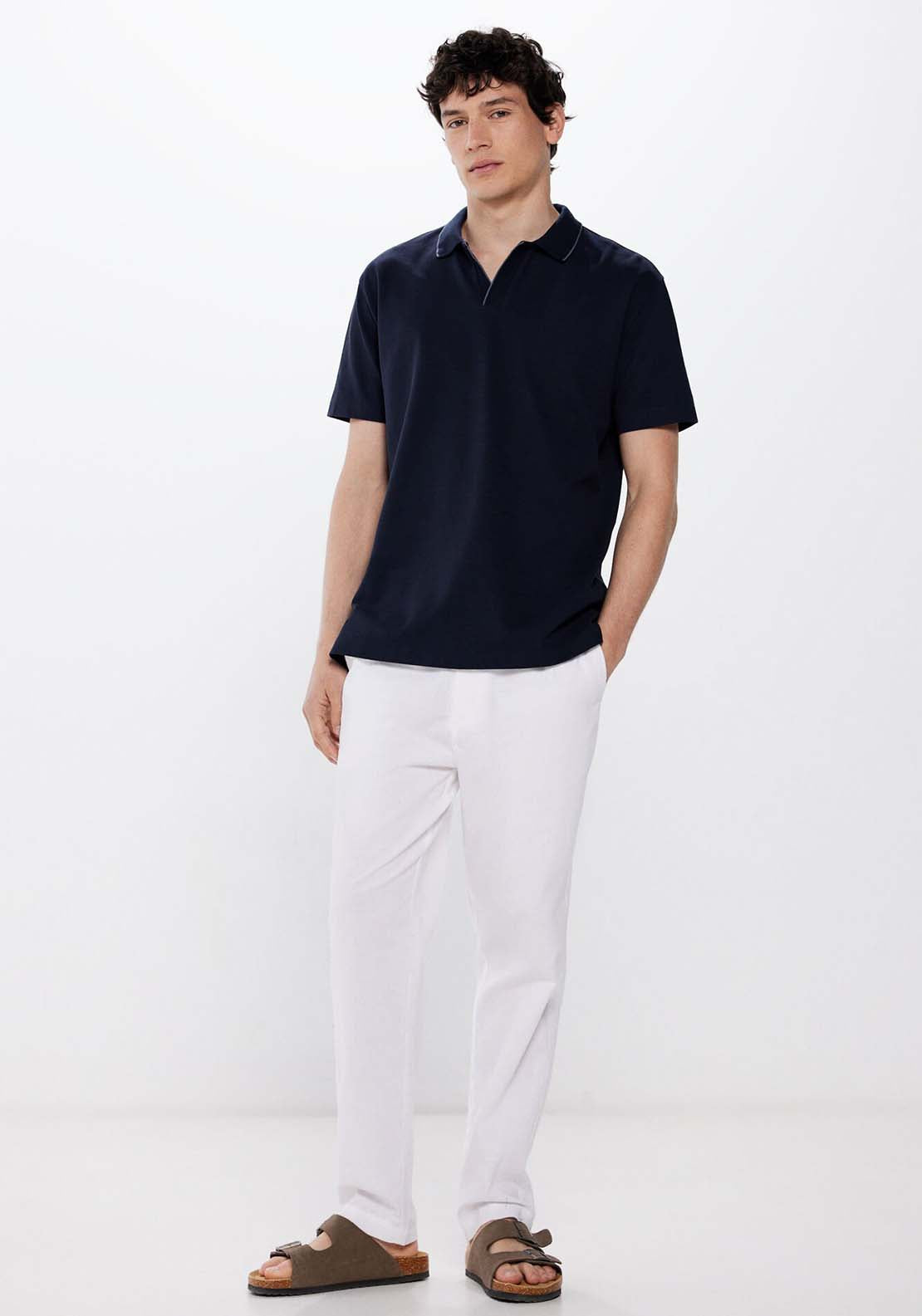 Springfield Knitted Polo - Navy 4 Shaws Department Stores
